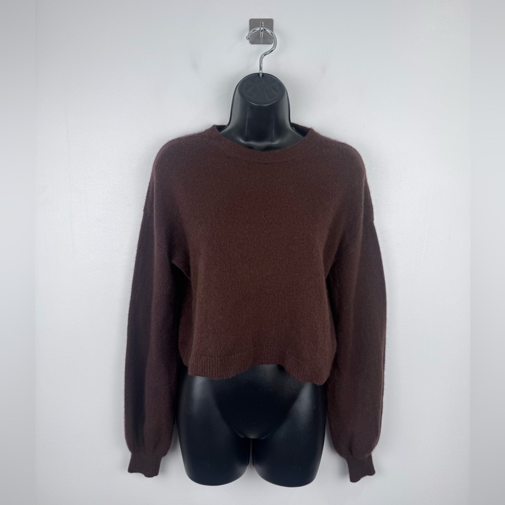 Alice + Olivia Women Ansley Bishop Sleeve Cashmere Pullover Sweater Size Small
